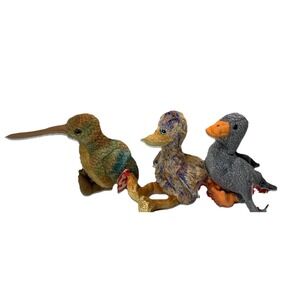 3 Ty Beanie Babies  Dinky The Dodo - Beak The Kiwi - Honks The Goose NWT So Cute